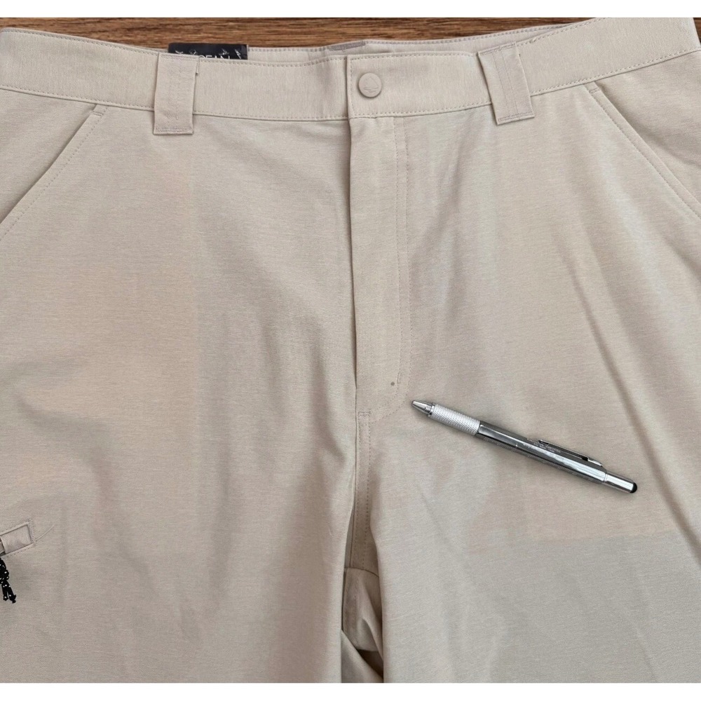 Ocean Coast Mens Performance Shorts Me. 36 Khaki Tan Stretch Hiking Golf Utility - Picture 8 of 9
